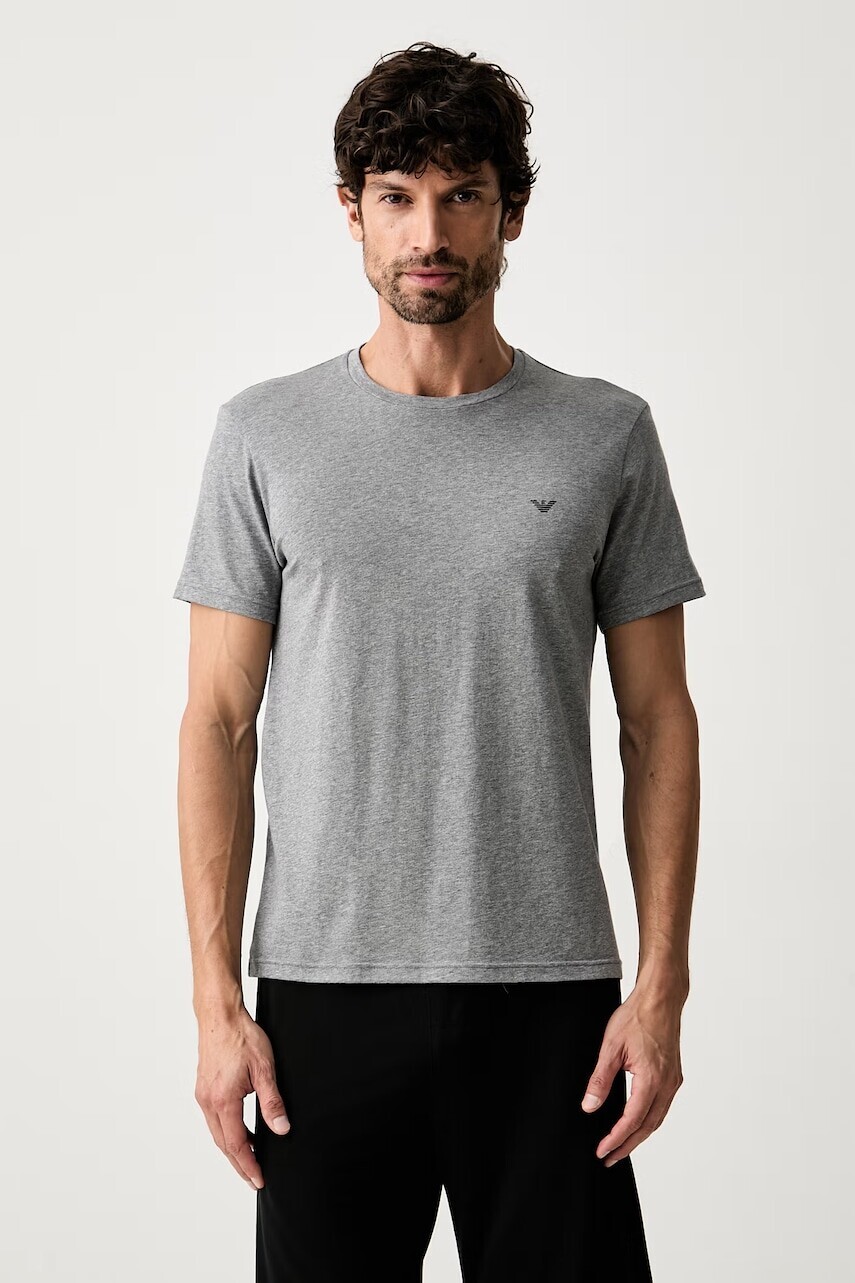 Emporio Armani Underwear lounge tričko pánske bavlnené s elastanom 2-pak