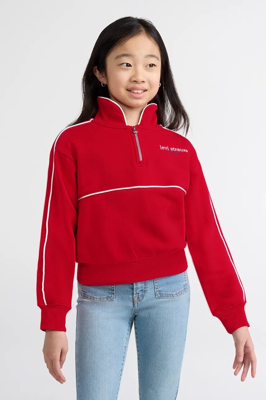 Levi's mikina detská s bavlnou MEET AND GREET HALF ZIP