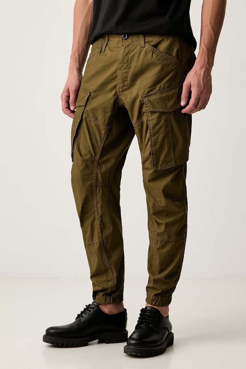 G-Star nohavice pánske bavlnené Cargo 3d regular tapered cuffed