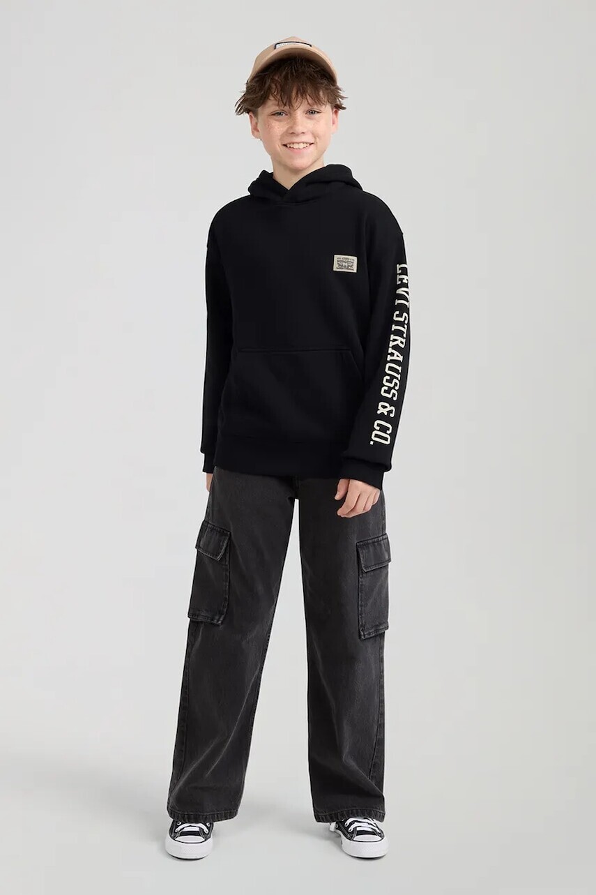 Levi's mikina detská s bavlnou SLEEVE HIT HOODIE