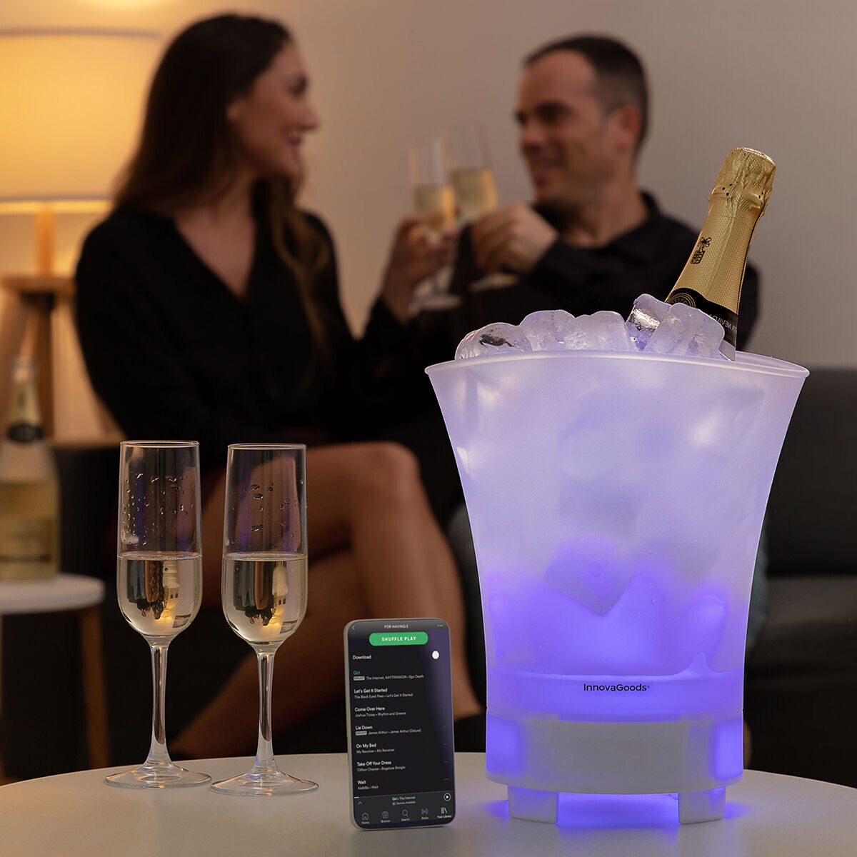 LED vedro s dobíjateľným reproduktorom Sonice InnovaGoods