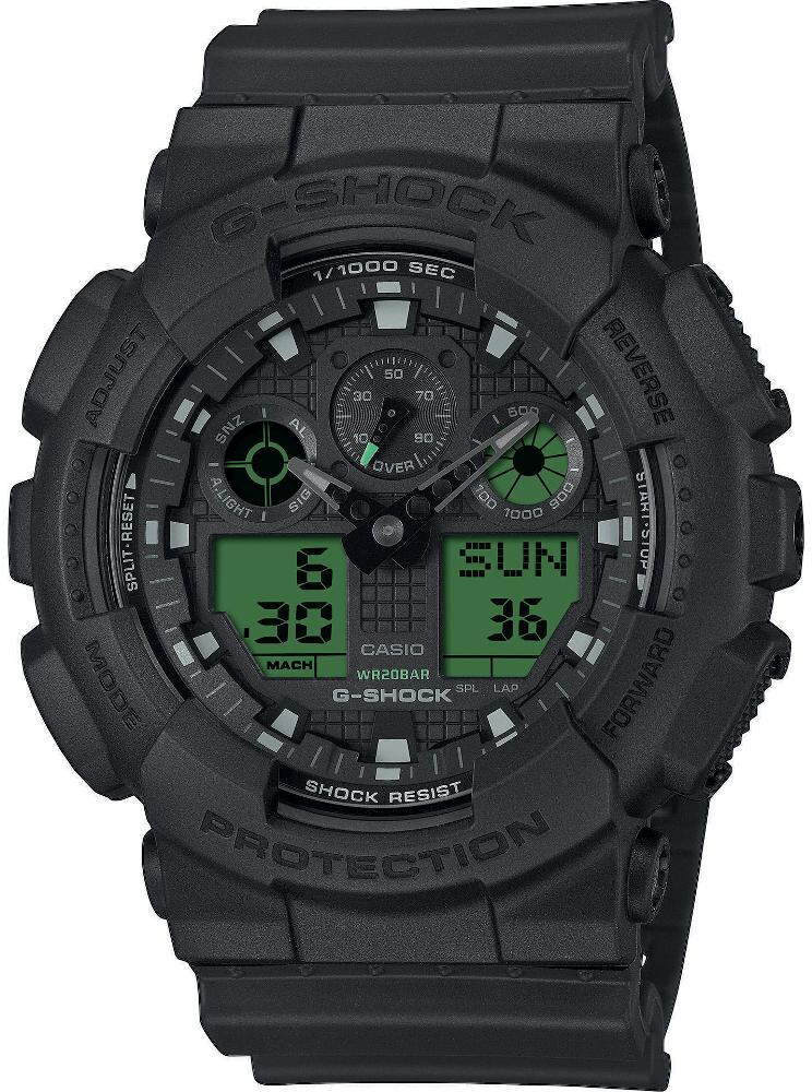 Casio The G/G-SHOCK Black and Electro Green GA-100BEG-1AER (411)