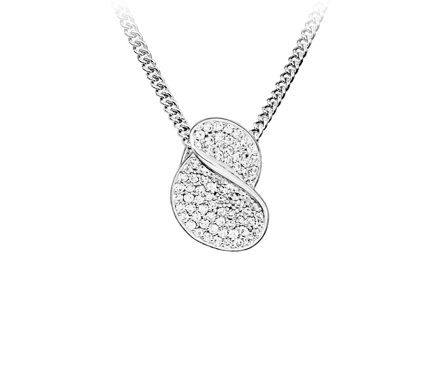 Silver Cat Trblietavý náhrdelník so zirkónmi Beauty SC647 (retiazka, prívesok)