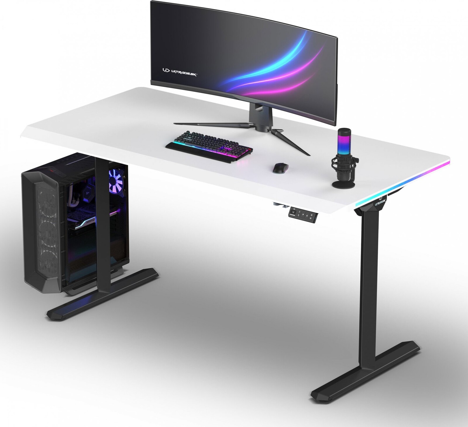 ULTRADESK Quest čierna-biela