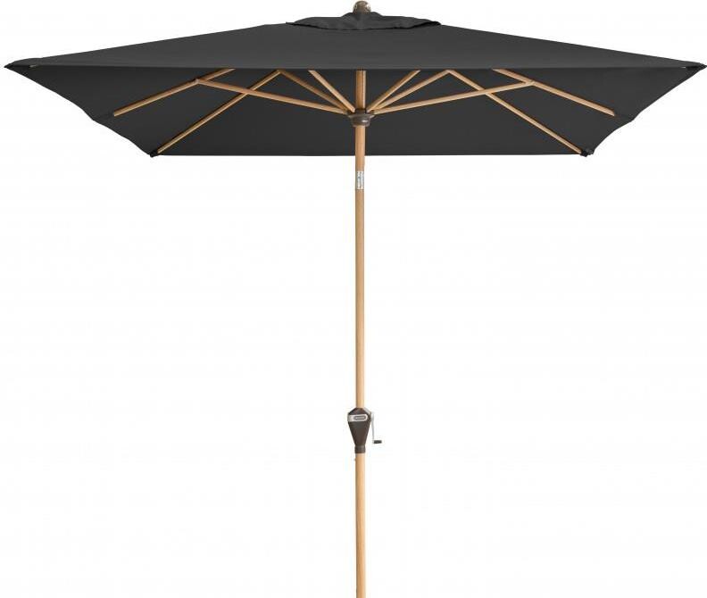 DOPPLER Slnečník záhradný ALU WOOD 210 × 140 cm, 840, antracit