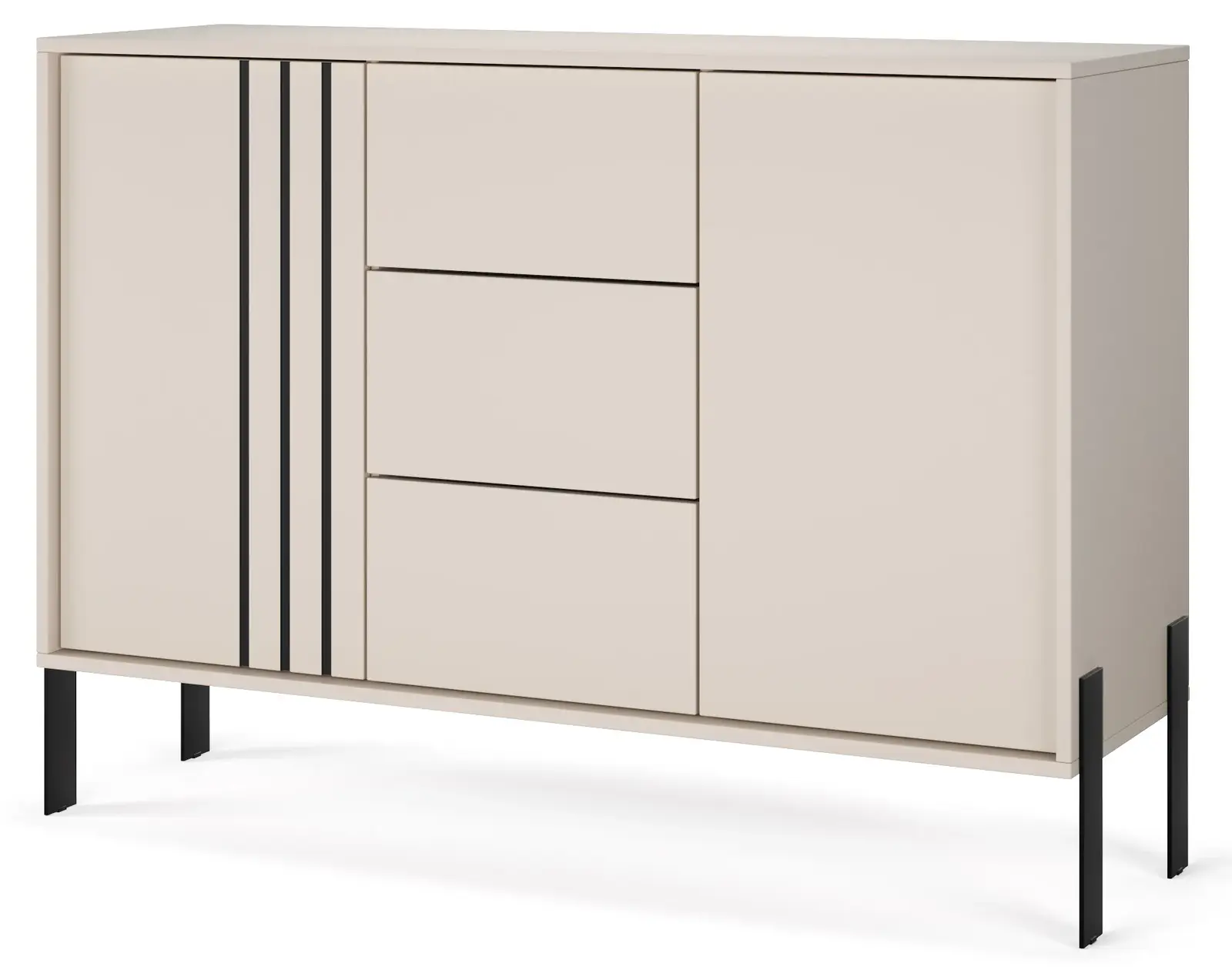Komoda Nexa 120 cm černá/kašmír