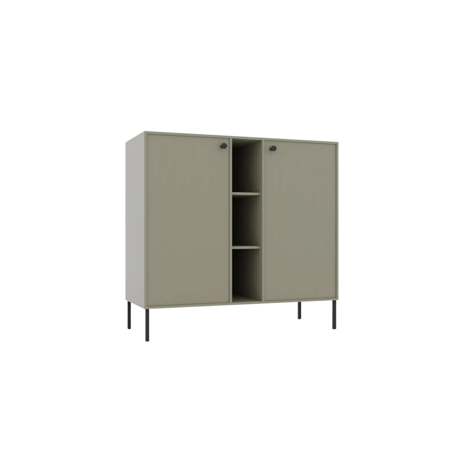 Komoda Tilina 2D 3P 100 cm eukalyptus/čierna