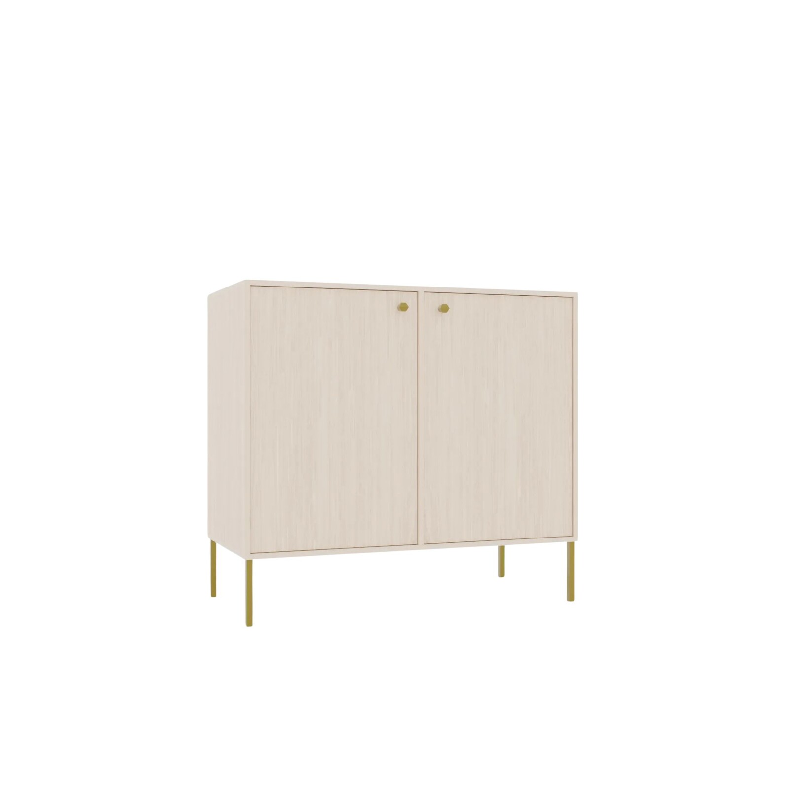 Komoda Tilina 2D 84 cm béžová/zlatá