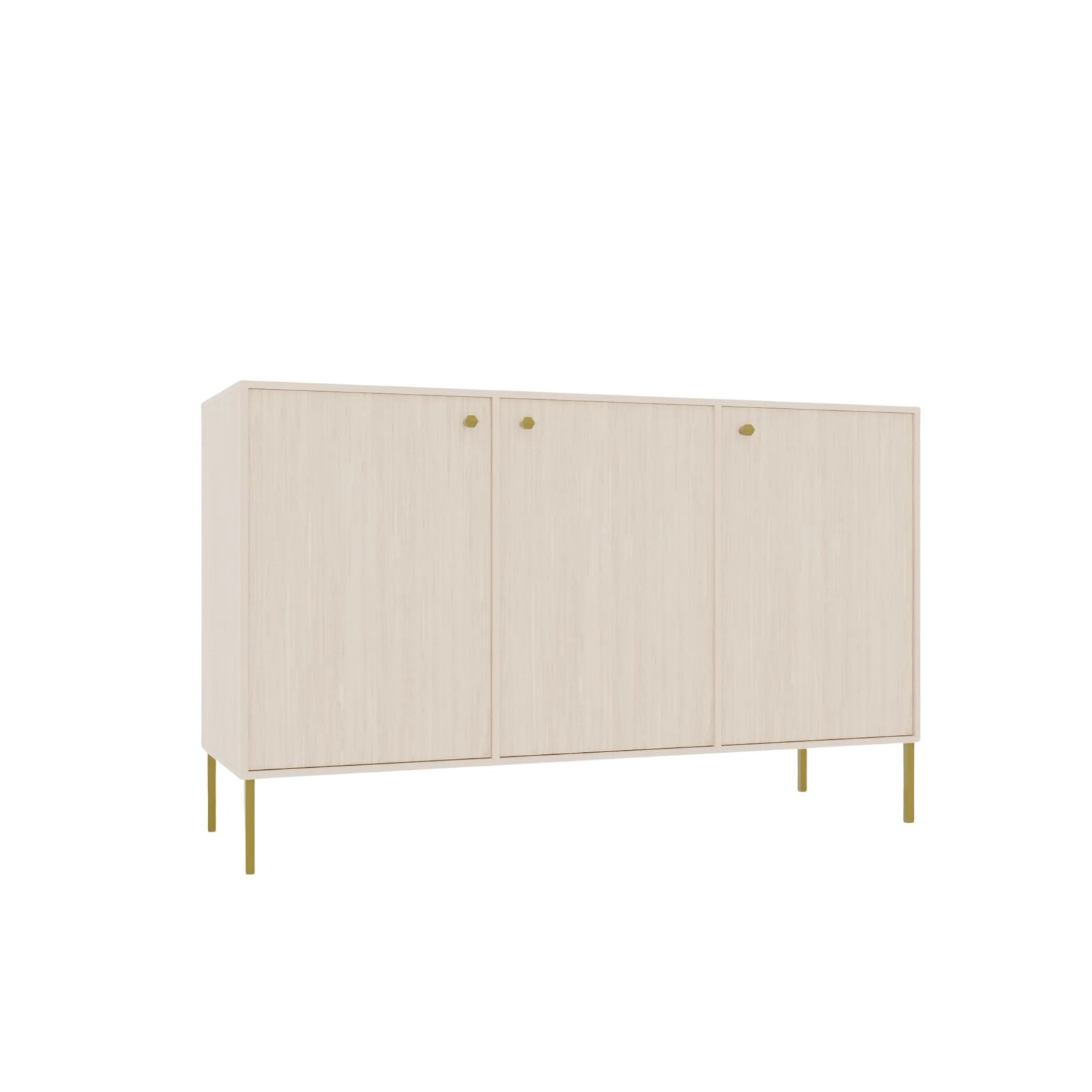 Komoda Tilina 3D 125 cm béžová/zlatá