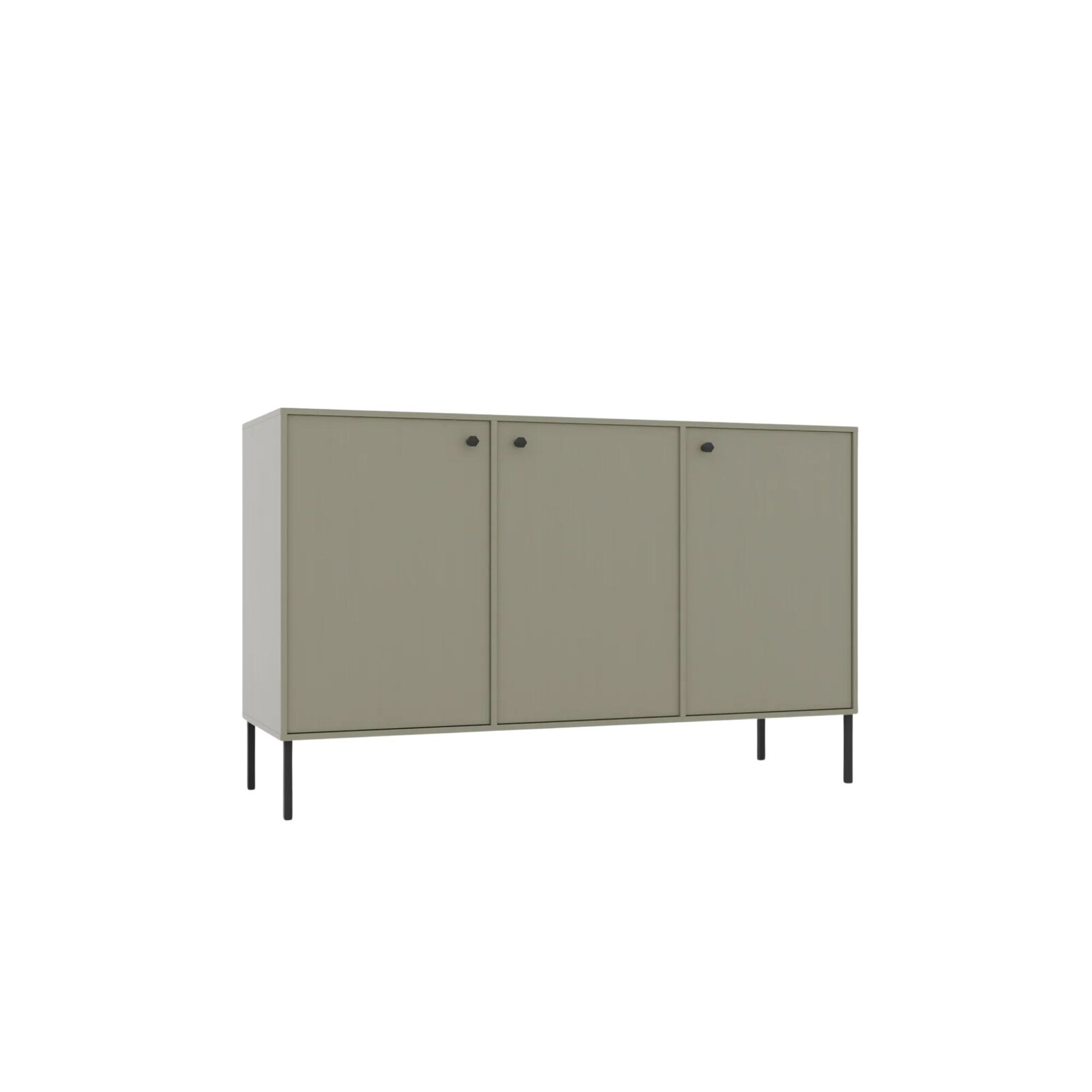 Komoda Tilina 3D 125 cm eukalyptus/čierna