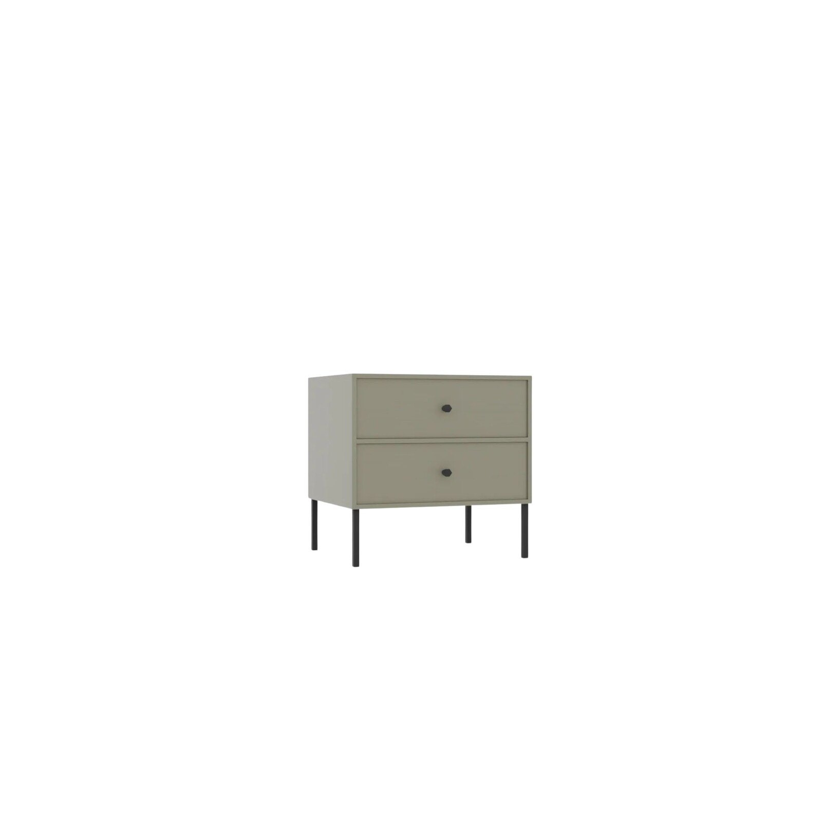 Nočný stolík Tilina 52 cm eukalyptus/čierny