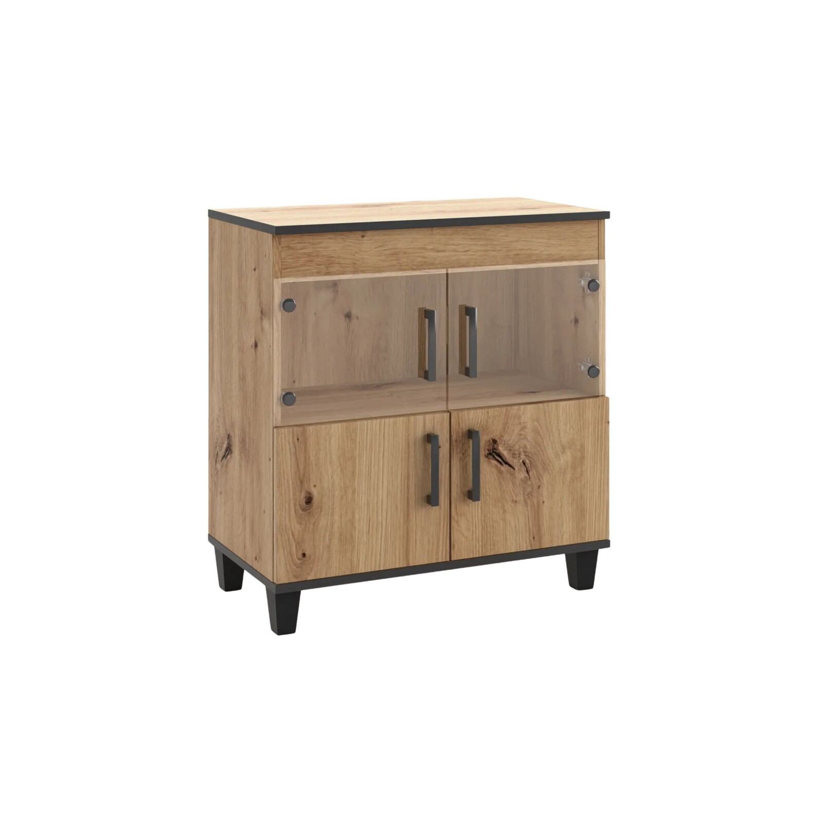 Prosklená komoda Polany 06 80 cm dub Artisan
