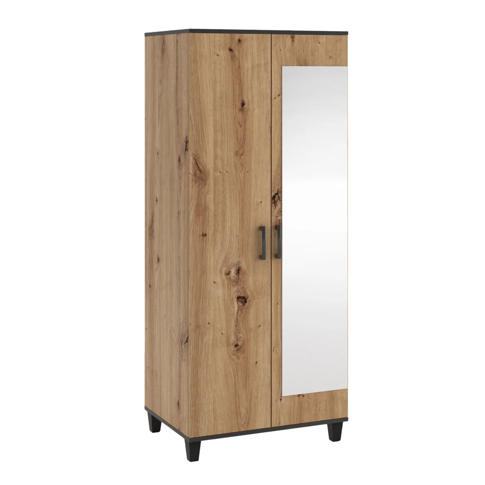 Šatní skříň se zrcadlem Polany 11 80 cm dub Artisan