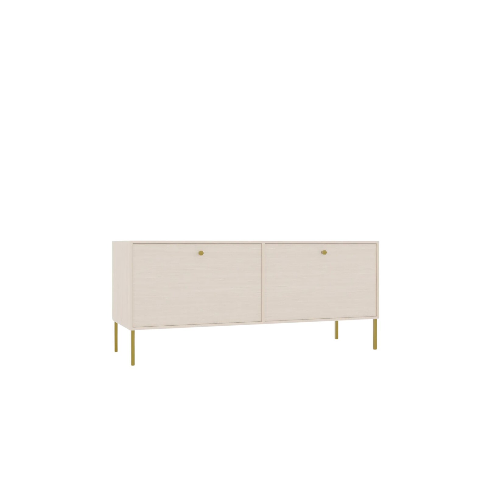 TV stolek Tilina 2D 120 cm béžový/zlatý