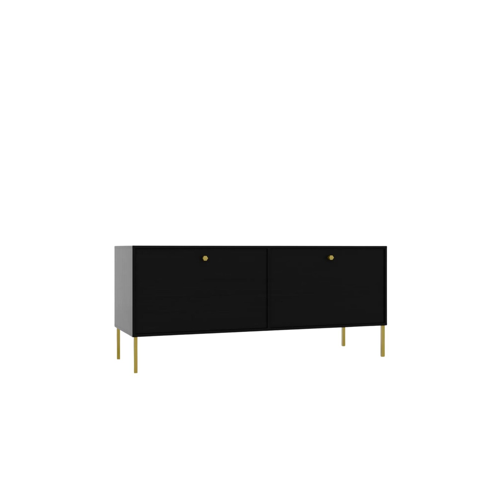 TV stolík Tilina 2D 120 cm čierny/zlatý