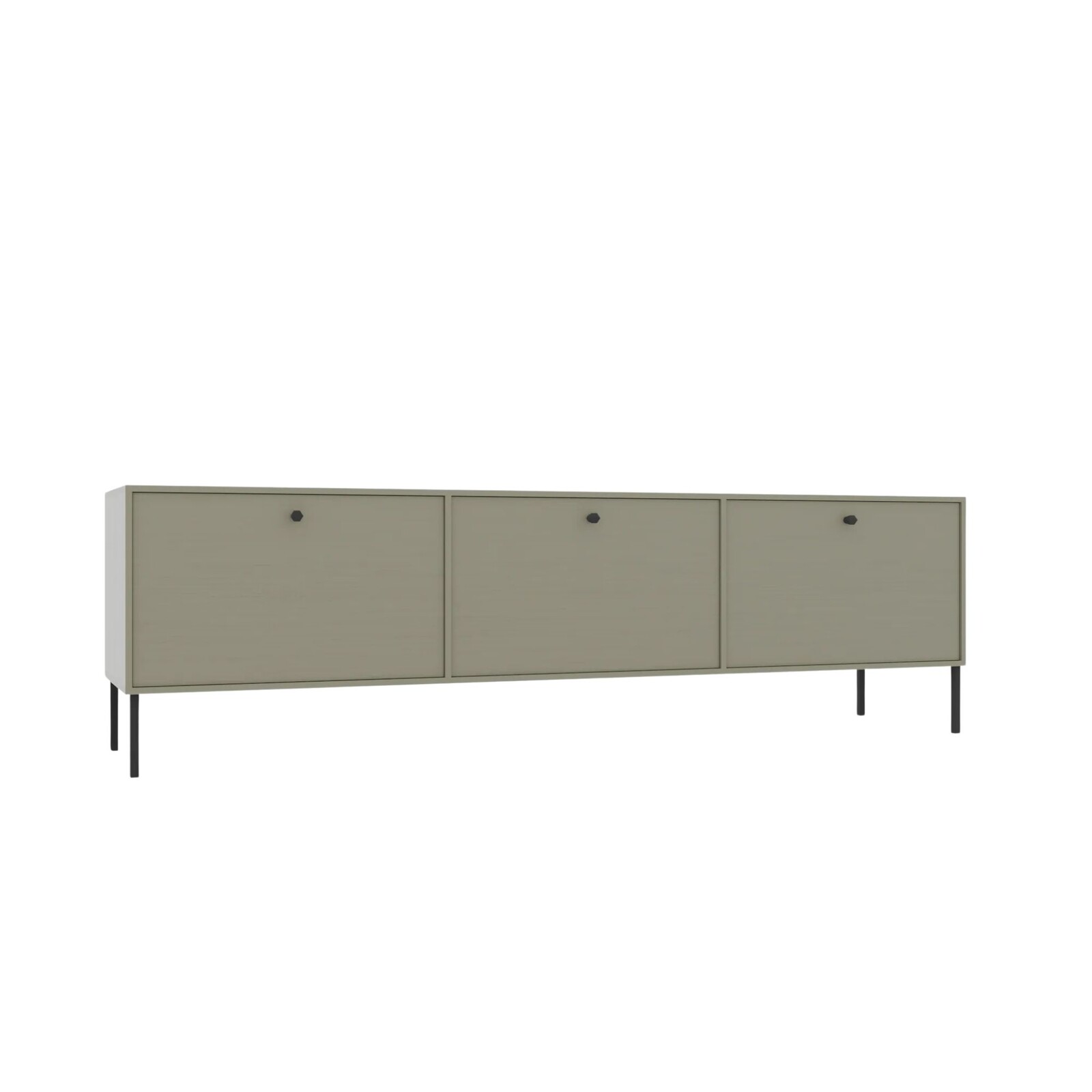 TV stolík Tilina 3D 180 cm eukalyptus/čierny