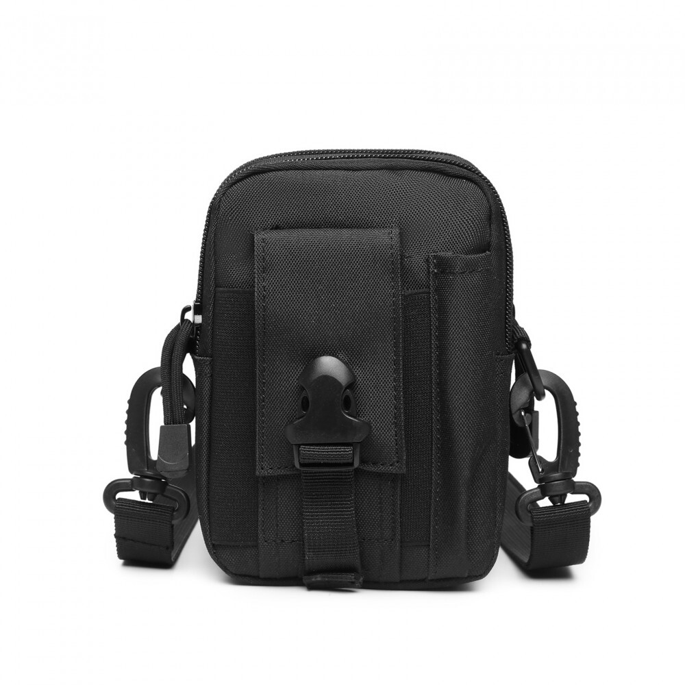 KONO casual malá crossbody taška - čierna