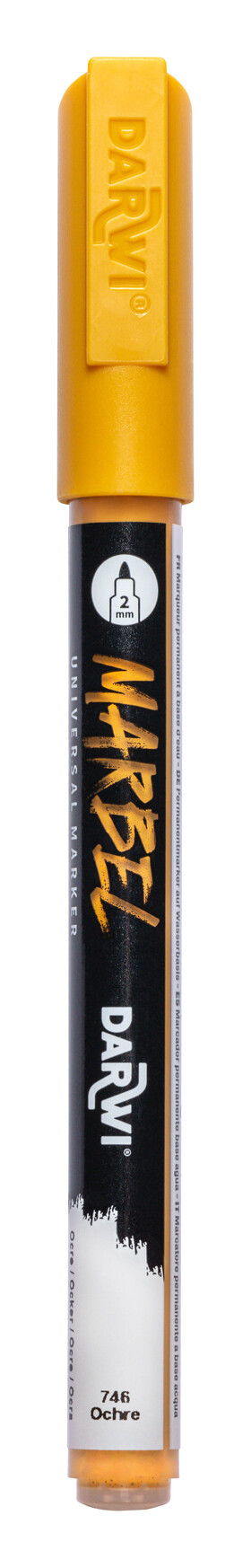 DARWI MARBEL - Univerzálna akrylová fixka (2 mm) 2 mm hrot, 746 - ochre (okrová), 1 ks