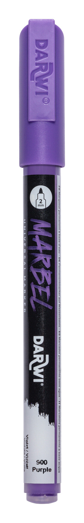 DARWI MARBEL - Univerzálna akrylová fixka (2 mm) 2 mm hrot, 900 - purple (fialová), 1 ks