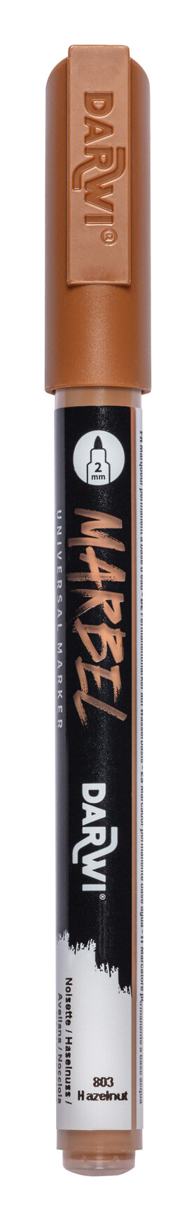 DARWI MARBEL - Univerzálna akrylová fixka (2 mm) 2 mm hrot, 803 - hazelnut (orechová), 1 ks