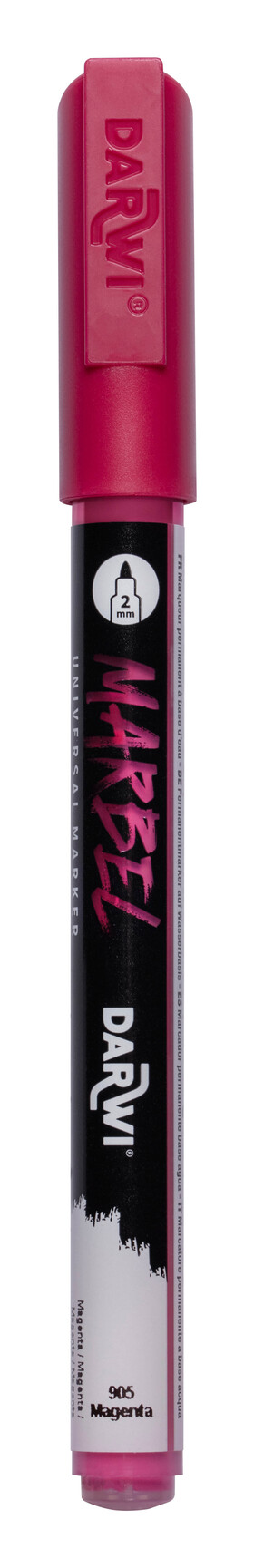 DARWI MARBEL - Univerzálna akrylová fixka (2 mm) 2 mm hrot, 905 - magenta, 1 ks