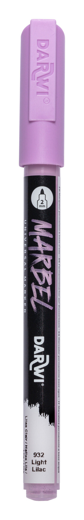 DARWI MARBEL - Univerzálna akrylová fixka (2 mm) 2 mm hrot, 932 - light lilac (svetlá fialová), 1 ks