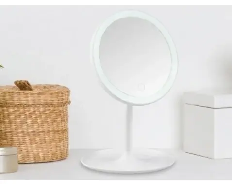 Kozmetické zrkadlo s LED Liara 18x28,5 cm, biele%