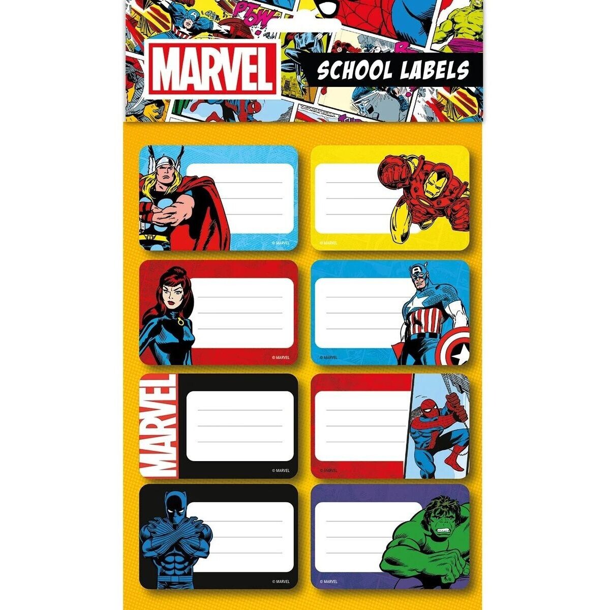 Pyramid International Marvel Školské menovky na zošity