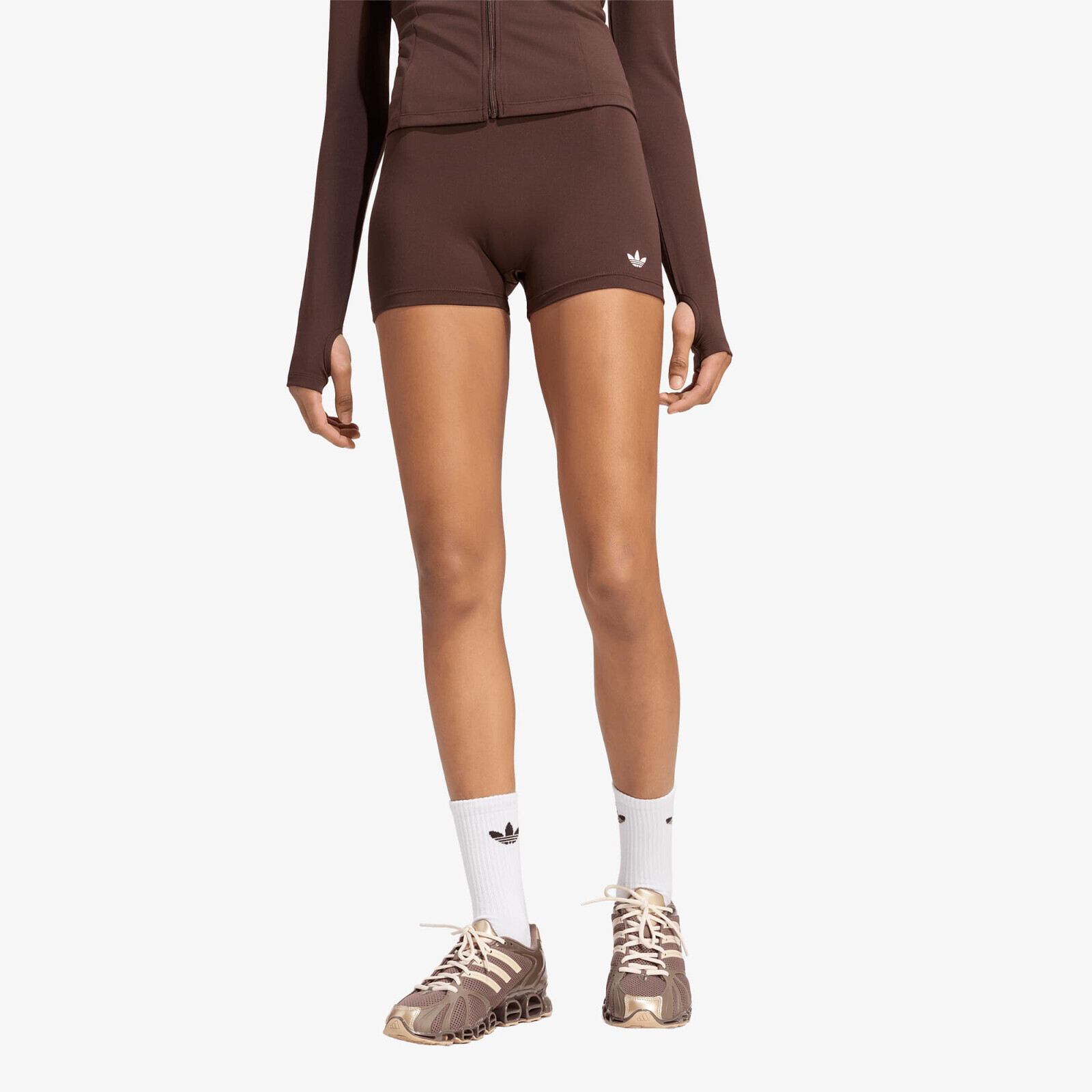 Šortky adidas Essentials Polyester Shorts Aurora Coffee L