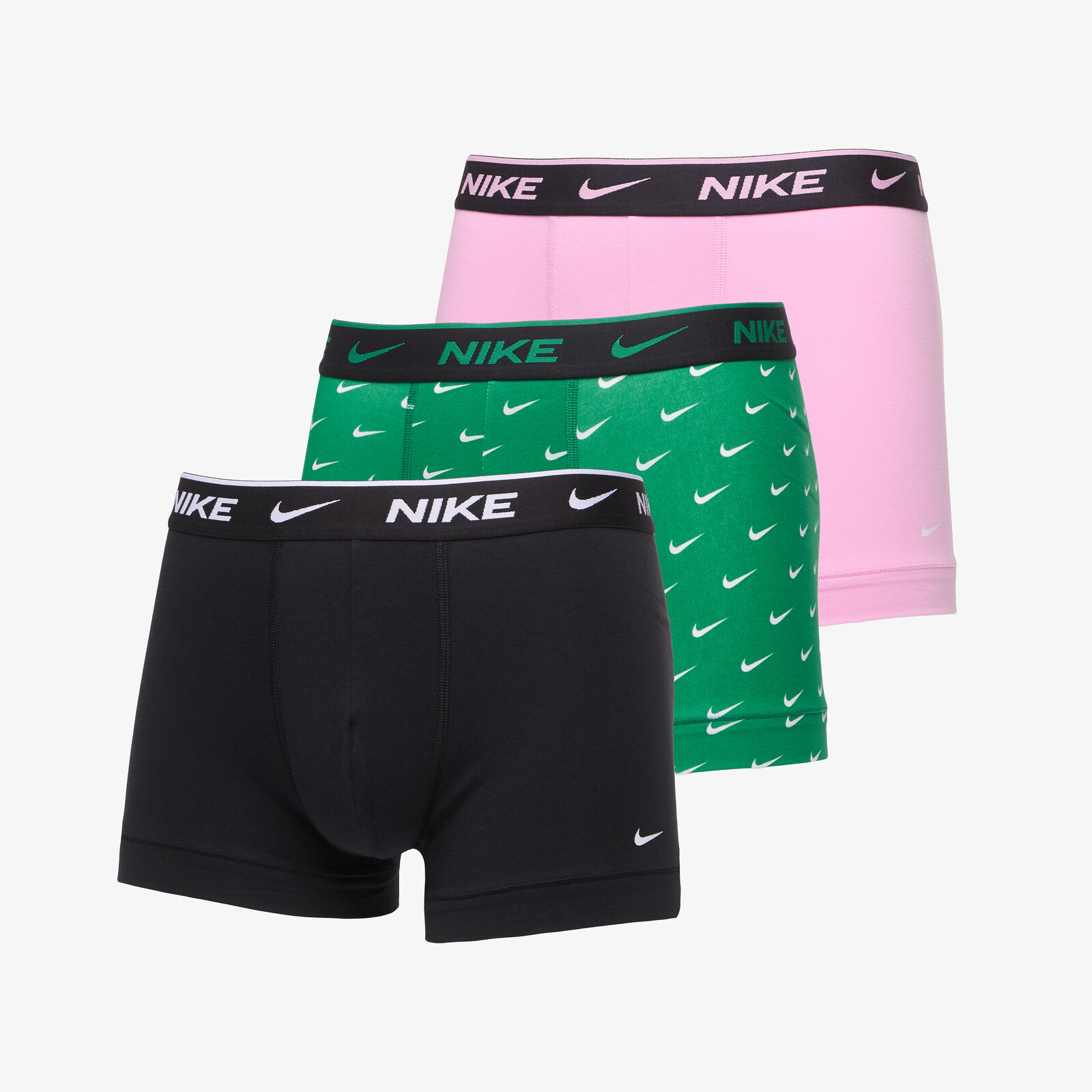 Boxerky Nike Essential Cotton Stretch Trunk 3-Pack Green XL