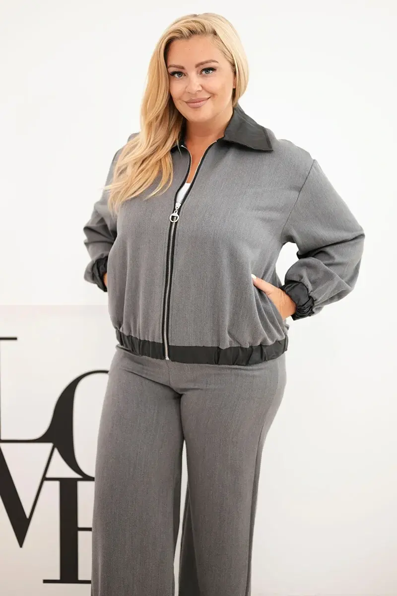 Kesi Włoski Plus Size dámska súprava grafitová