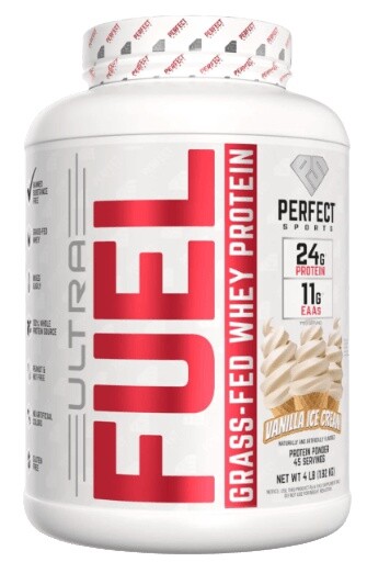 Perfect sports ultra fuel grass fed whey protein 1820 g - vanilková