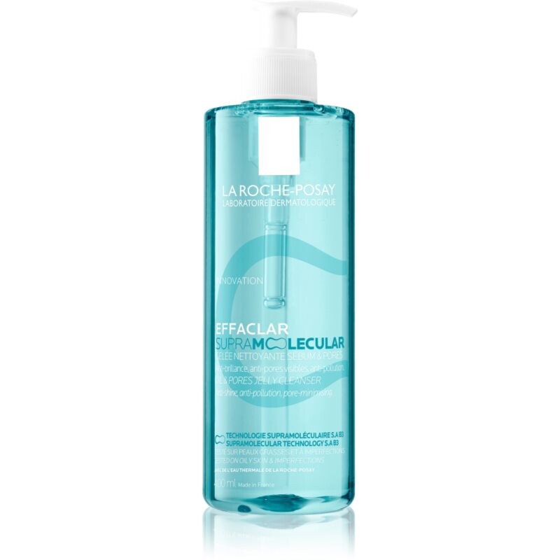 La Roche-Posay Effaclar Supramolecular čistiaci gél proti lesknutiu pleti a rozšíreným pórom 400 ml