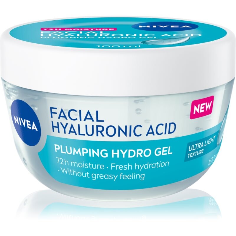 NIVEA Facial Plumping Hydro Gel hydratačný pleťový gél s kyselinou hyalurónovou 100 ml