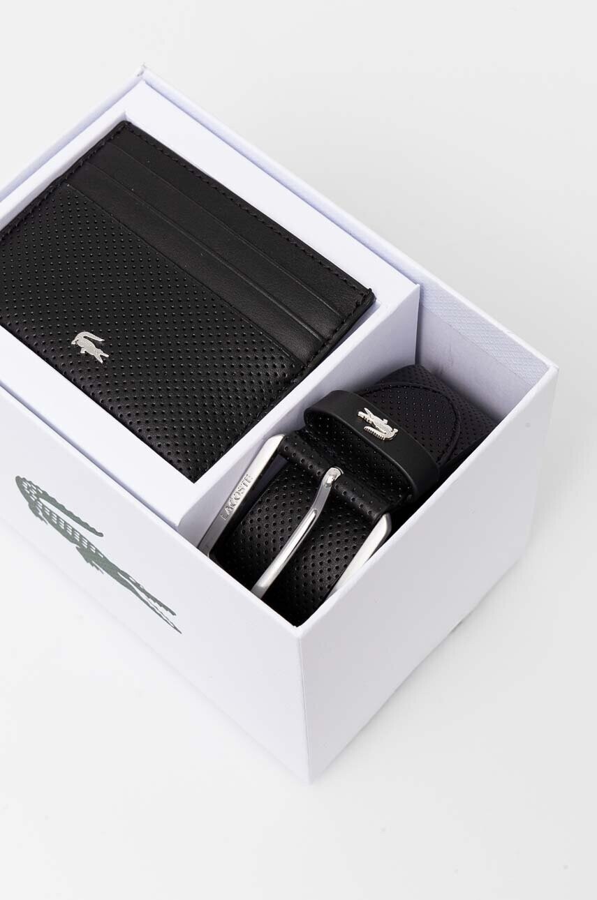 Lacoste Puzdro na karty a kožený remienok Lacoste