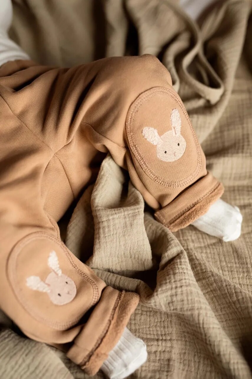 Donsje Detské bavlnené tepláky Donsje Joek Trousers Fluffy Bunnies