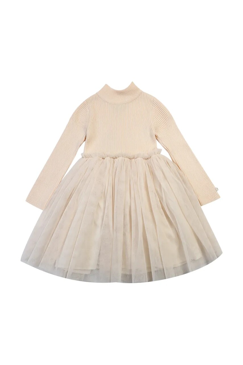 Donsje Detské vlnené šaty Donsje Lotus Dress