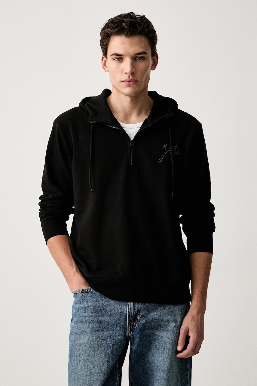 G-Star mikina s kapucňou pánska s bavlnou Script half zip hdd sw