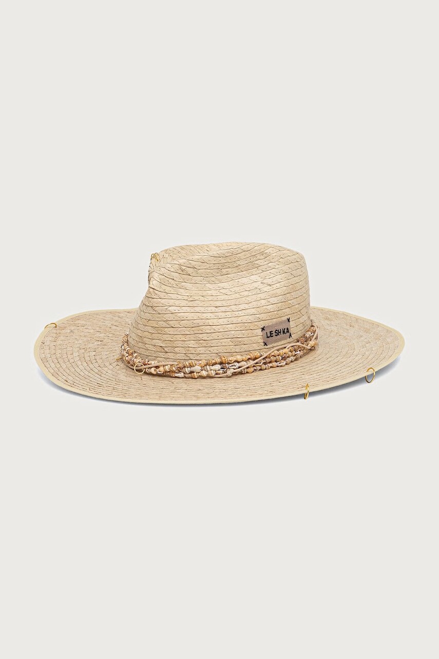 LE SH KA headwear LE SH KA slamený klobúk dámsky pletený