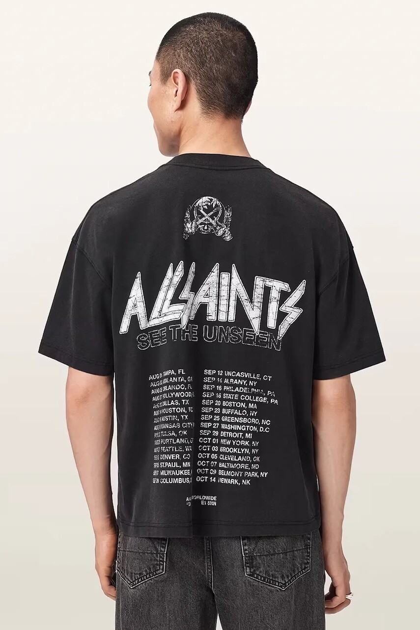 AllSaints tričko pánske bavlnené CHROMIUM