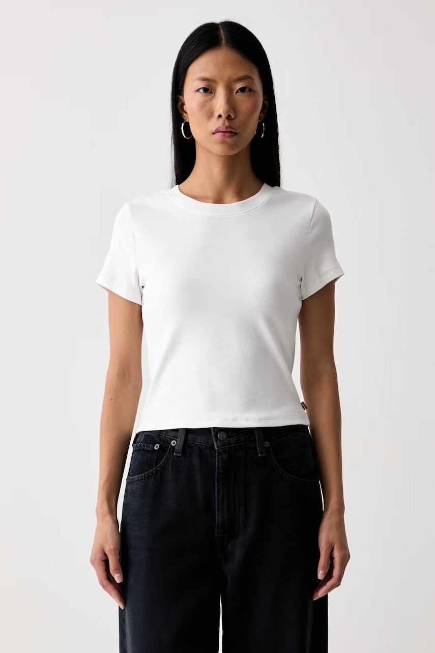 Levi's tričko dámske bavlnené s elastanom ESSENTIAL BABY