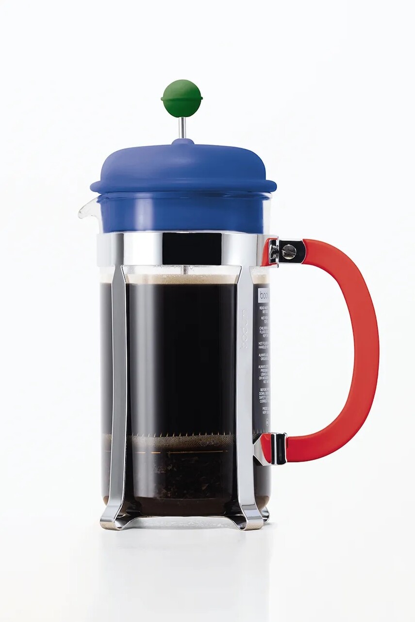 Bodum kanvica so sitkom na kávu alebo čaj z borosilikátového skla MoMA Caffettiera 1 l