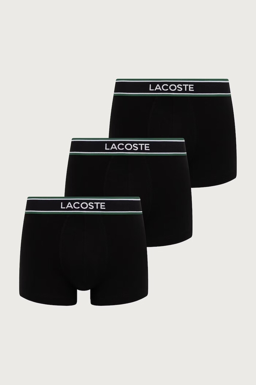Lacoste priliehavé boxerky pánske s bavlnou 3-pak
