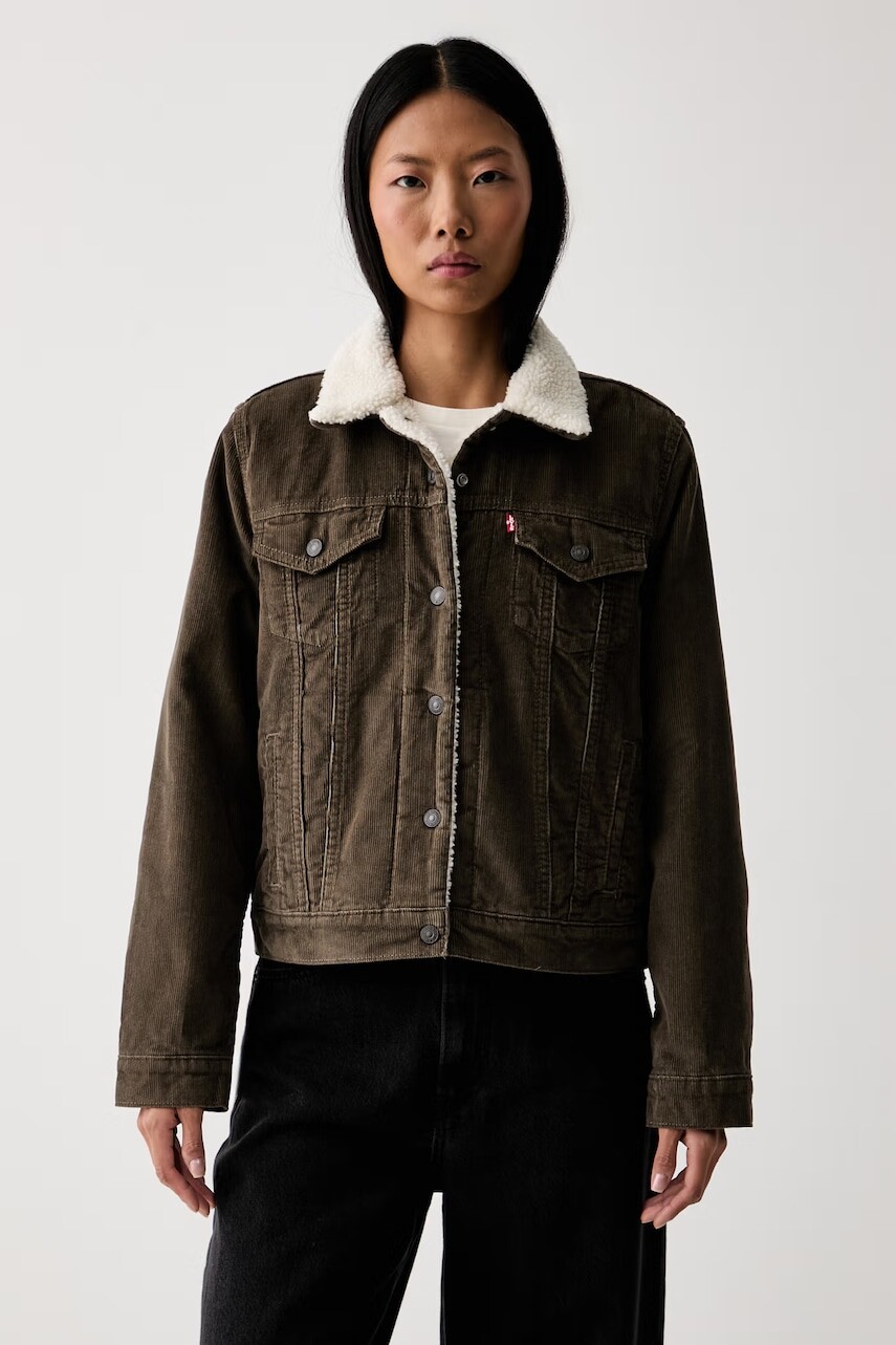 Levi's krátka bunda dámska menčestrová ORIGINAL SHERPA
