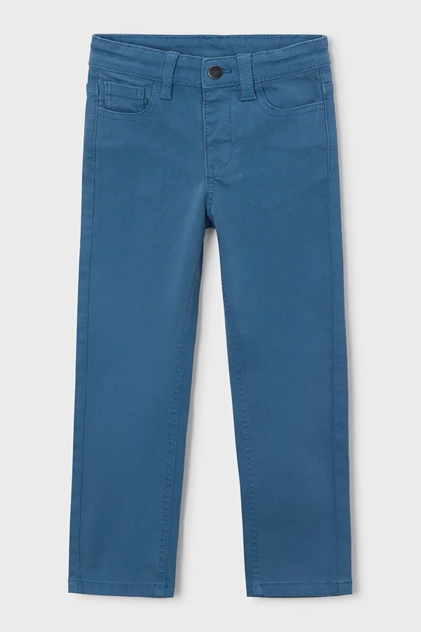 Mayoral nohavice detské bavlnené s elastanom slim fit basic