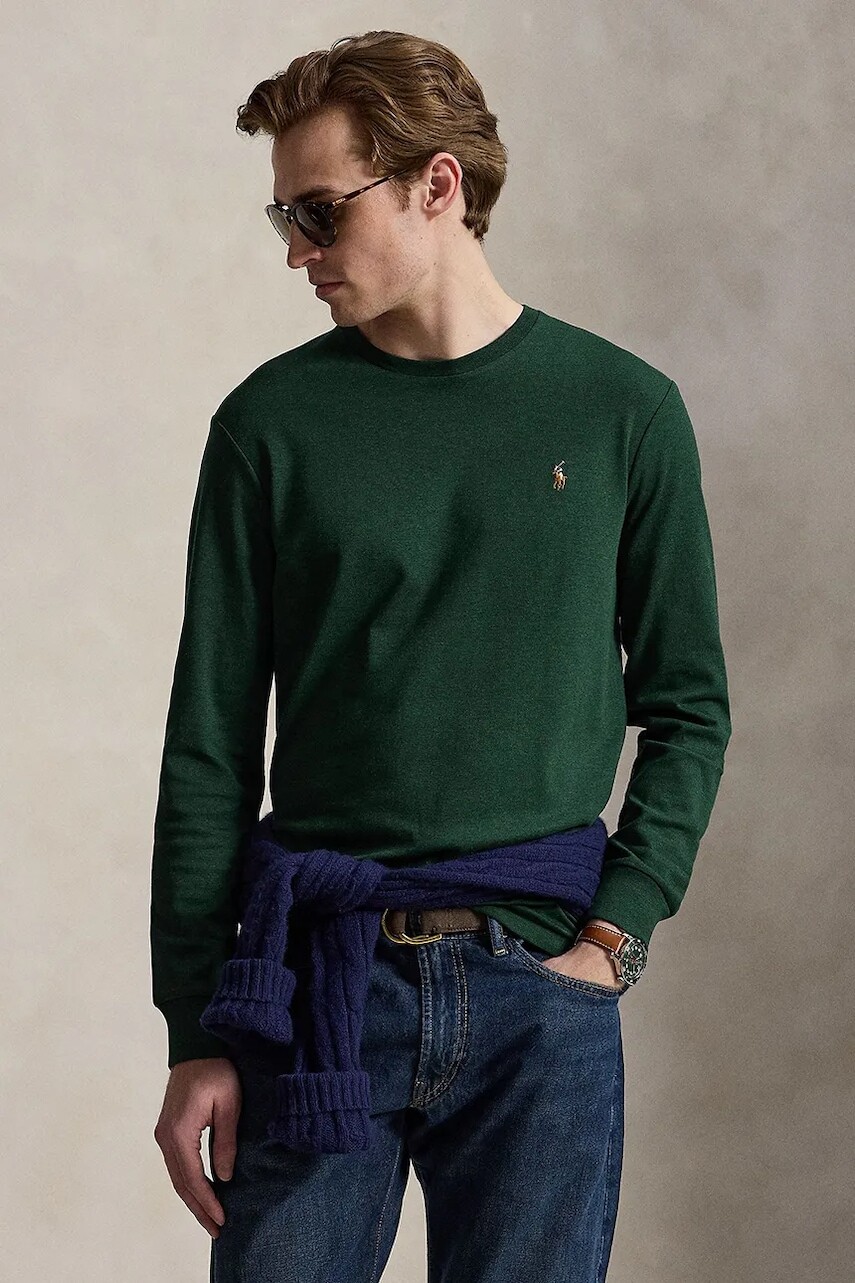 Polo Ralph Lauren tričko s dlhým rukávom pánske bavlnené