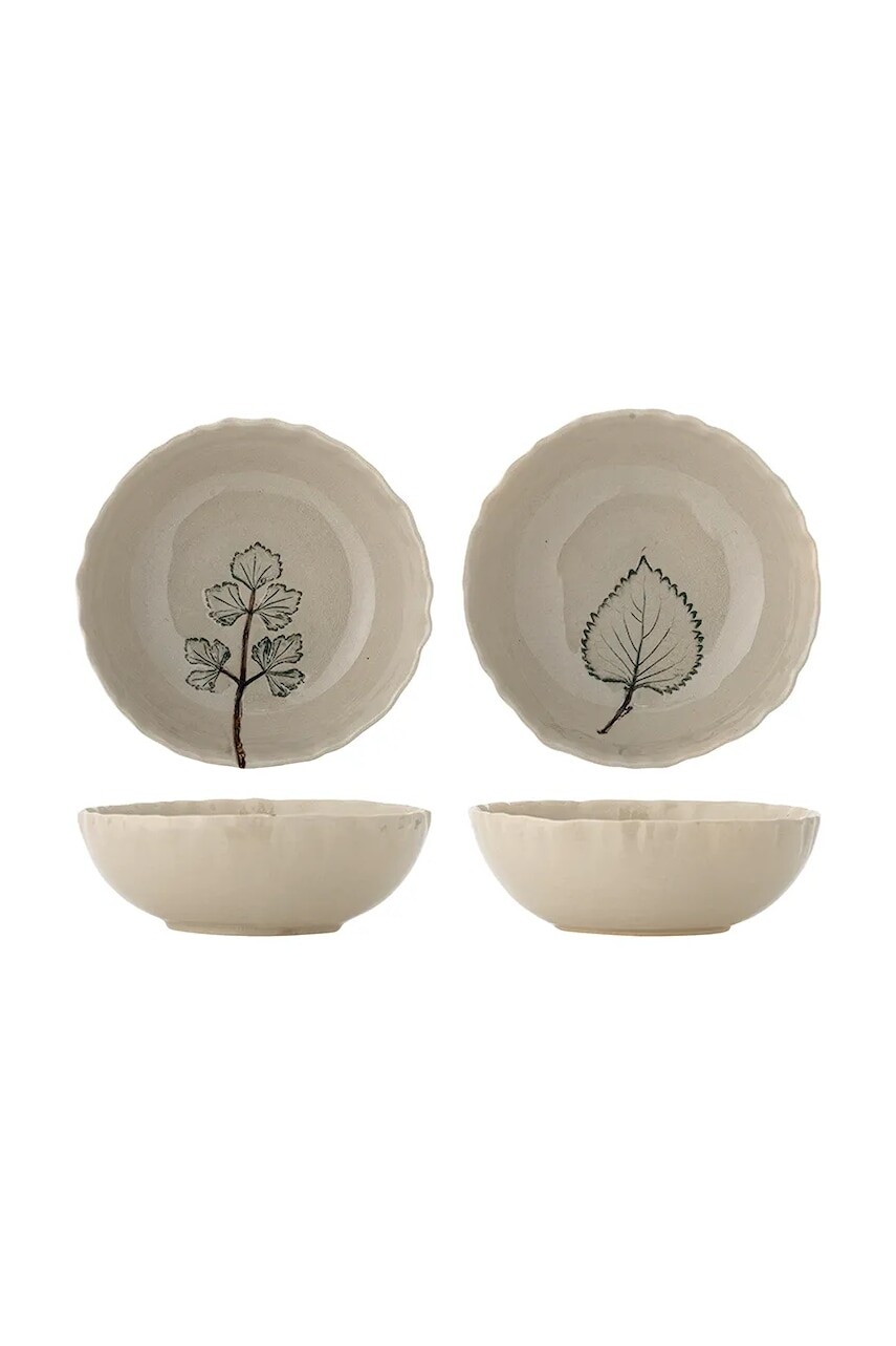Bloomingville sada mištičiek na servírovanie z kameniny 15,5 x 5 cm