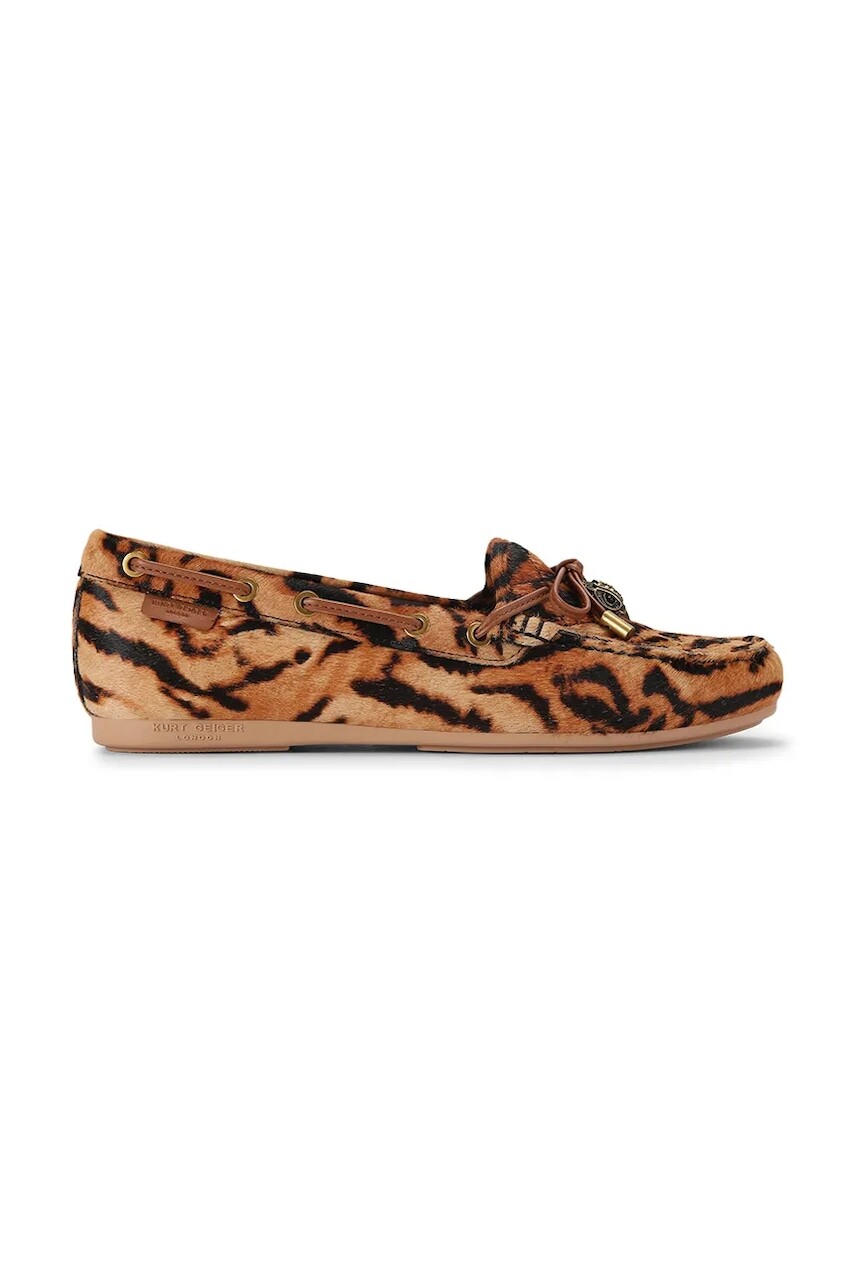 Kurt Geiger London mokasíny dámske semišové Eagle Moccasin Camel