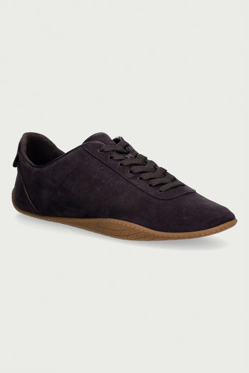 Calvin Klein BALLET SNEAKER LACEUP LTH-SUE sneakers dámske semišové