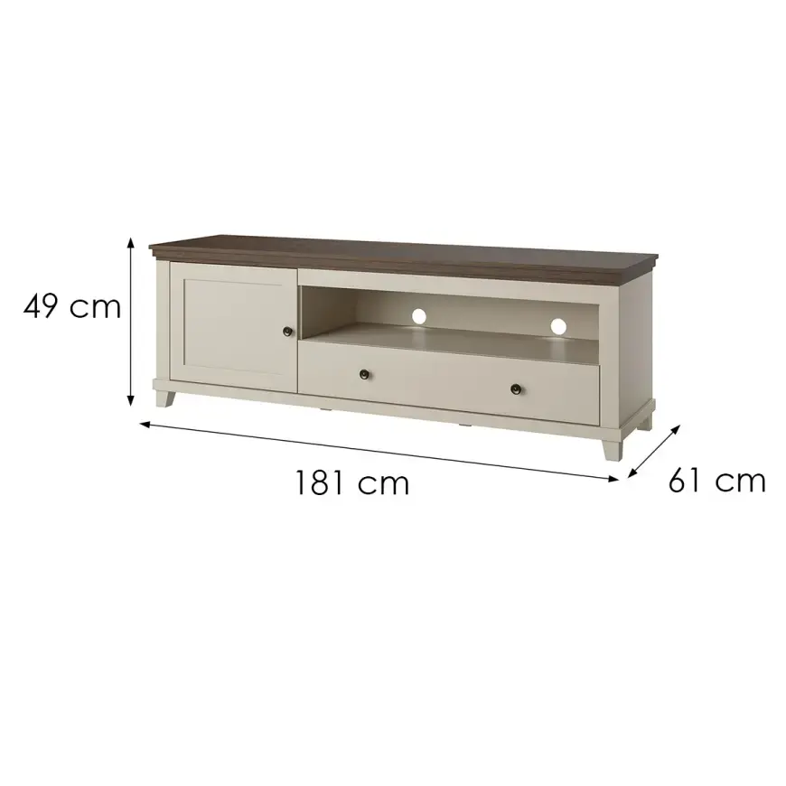 TV stolík Evora 40 Bez/Dub Dunin